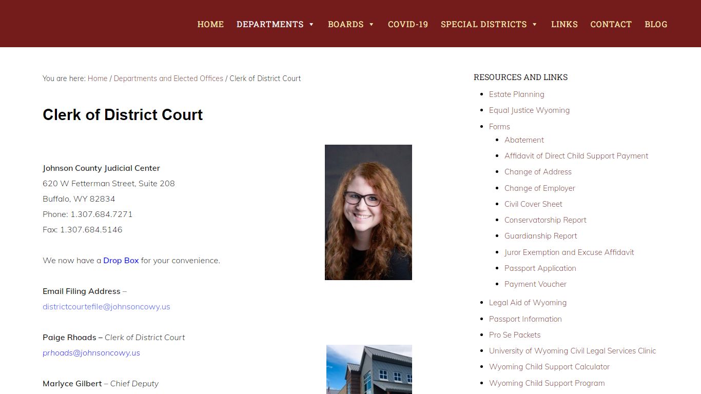 Clerk of District Court - Johnson County, Wy